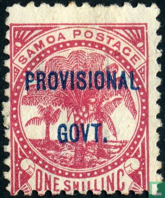 Coconut palms with overprint