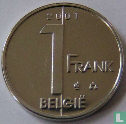 Belgique 1 franc 2001 (NLD) - Image 1