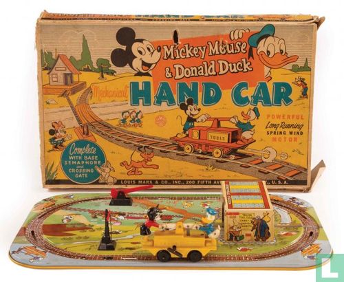 Mickey Mouse & Donald Duck Hand Car - Image 1
