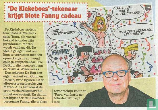Kiekeboes tekenaar krijgt blote Fanny cadeau - Image 2