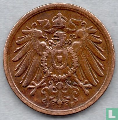 Empire allemand 2 pfennig 1908 (F - fauté) - Image 2