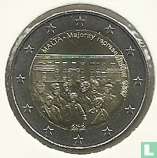 Malta 2 euro 2012 (zonder muntteken) "Majority representation in 1887" - Afbeelding 1