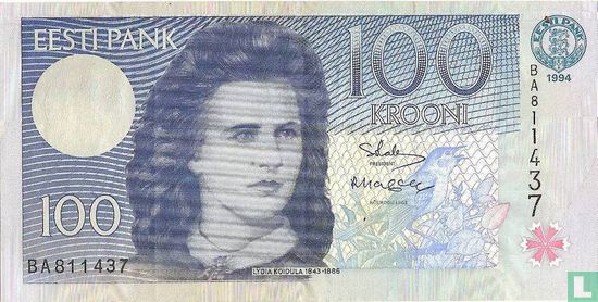 Estonia krooni 1994 100 - Image 1