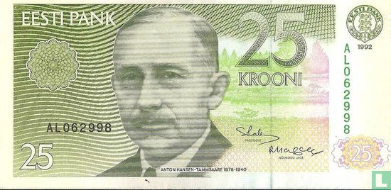 Estland 25 krooni 1992 - Afbeelding 1