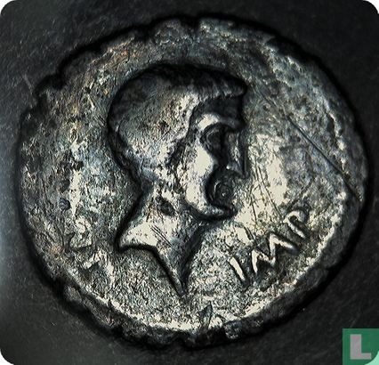 Romeinse Rijk, AR Denarius, 42 BC, Marcus Antonius, mobile mint - Image 1