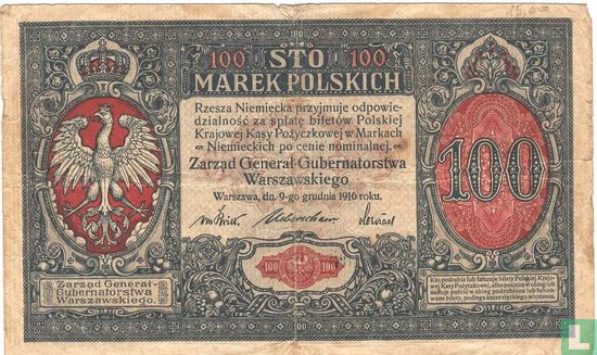Pologne 100 Marek 1917 - Image 1