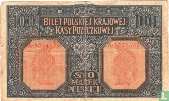 Pologne 100 Marek 1917 - Image 2