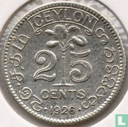 Ceylon 25 Cent 1926 - Bild 1