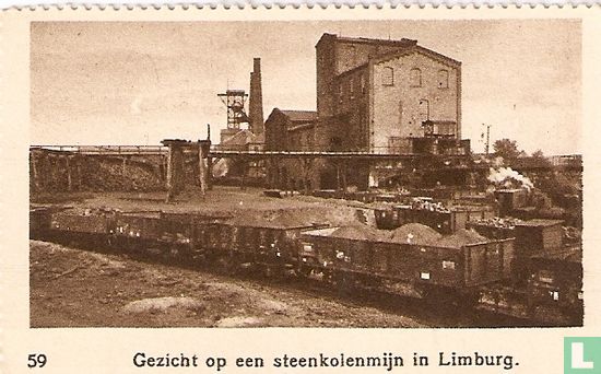 Gezicht op een steenkolenmijn in Limburg.