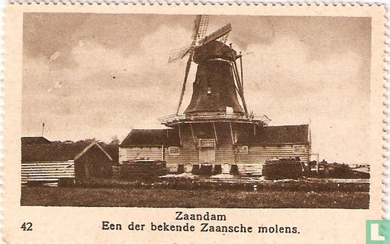 Zaandam. Een der bekende Zaansche molens.