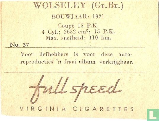 Wolseley (Gr.Br.) - Afbeelding 2