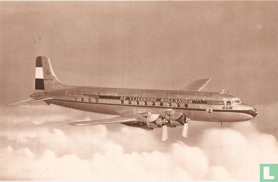 De Douglas DC-6, PH - TDI "Prinses Irene" in de vlucht. - Afbeelding 1