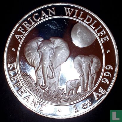 Somalia 100 Shilling 2014 (ungefärbte) "Elephant" - Bild 2