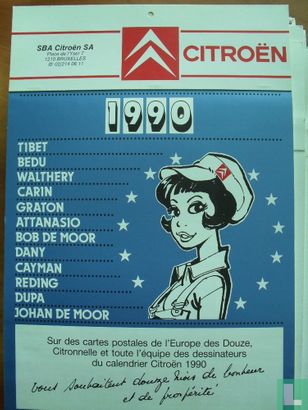 Citroën kalender 1990 - Image 1