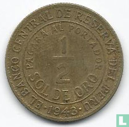 Peru ½ sol de oro 1943 (S) - Image 1