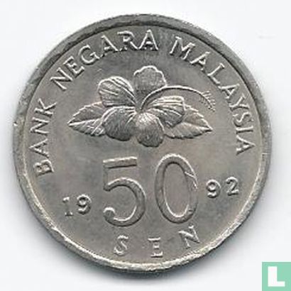 Maleisië 50 sen 1992 - Afbeelding 1