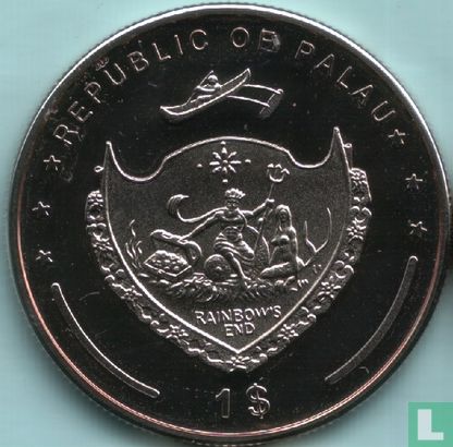 Palau 1 dollar 2008 (BE) "Great white shark" - Image 2