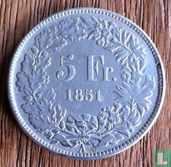 Suisse 5 francs 1851 - Image 1