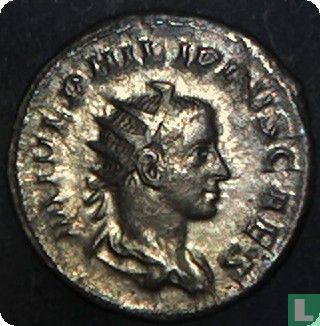 Romeinse Rijk, AR Antoninianus, 247-249 AD, Philippus II as Caesar, Rome, 245-246 - Afbeelding 1