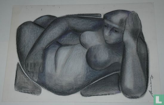 Femme couchée drawing IV Marcel Marlier