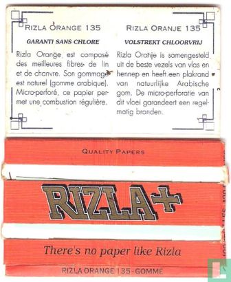 Rizla + Double Booklet Oranje Gegommeerd ( No. 135.)  - Image 2