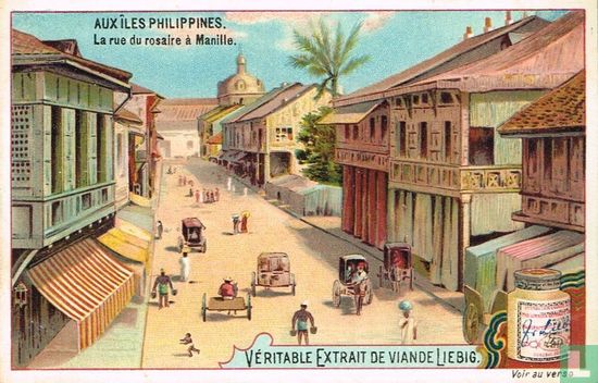 La rue du rosaire à Manille