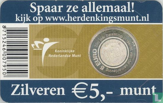 Nederland 5 euro 2006 (coincard - KNM) "200th anniversary of Financial Authority" - Afbeelding 2