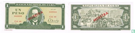 Cuba 1 peso 1982 MUESTRA