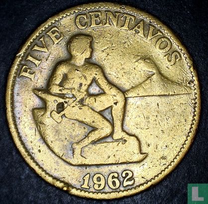 Philippines 5 centavos 1962 - Image 1