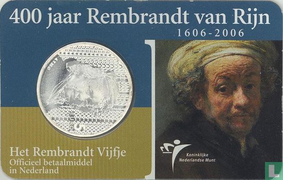Nederland 5 euro 2006 (coincard - KNM) "400th anniversary Birth of Rembrandt Harmenszoon van Rijn" - Afbeelding 1