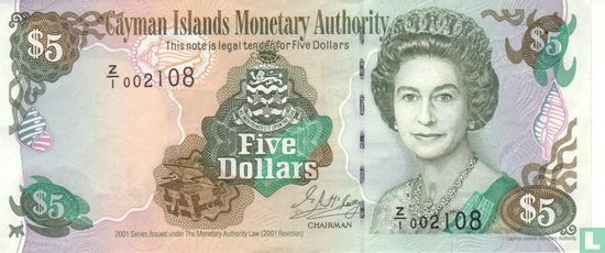 5 Dollars des Iles Caïmans - Image 1