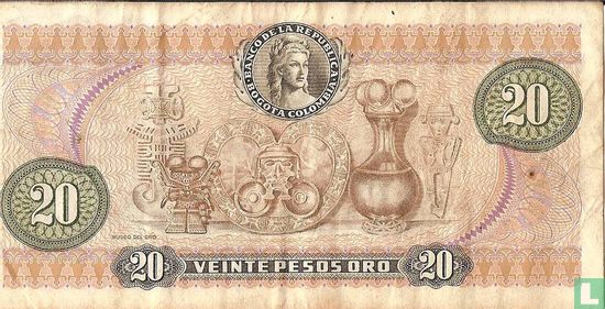 Kolumbien 20 Pesos Oro 1975 - Bild 2