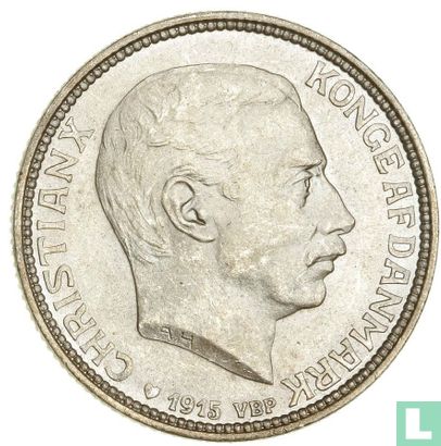 Denemarken 2 kroner 1915 - Afbeelding 1