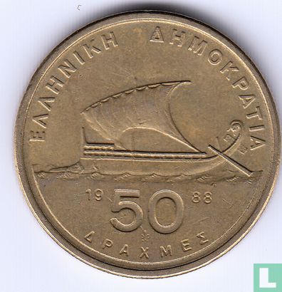 Grèce 50 drachmes 1988 - Image 1