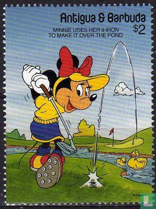 Walt Disney figuren spelen golf