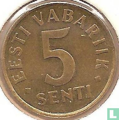 Estonia 5 senti 1992 - Image 2