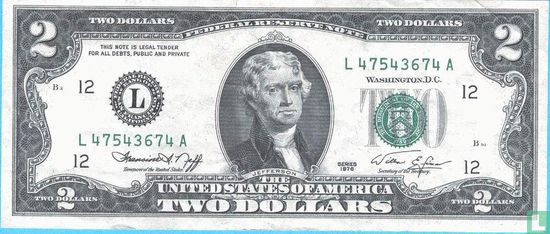 Verenigde Staten 2 dollars 1976 L - Afbeelding 1