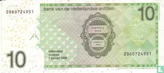 Antilles Néerlandaises 10 Florin 1998 - Image 2