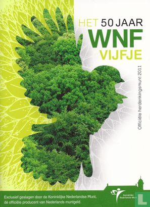 Netherlands 5 euro 2011 (PROOF) "50 years World Wildlife Fund" - Image 3