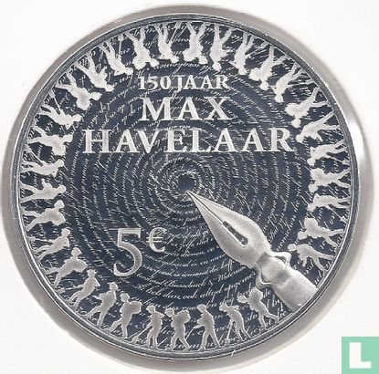 Nederland 5 euro 2010 (PROOF) "150 years of the publication of Multatuli's novel - Max Havelaar" - Afbeelding 2
