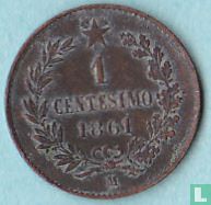 Italië 1 centesimo 1861 (M) - Afbeelding 1