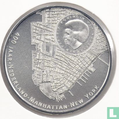 Pays-Bas 5 euro 2009 (BE) "400 years of the discovery of Manhattan island by the Dutch explorer Henry Hudson" - Image 2