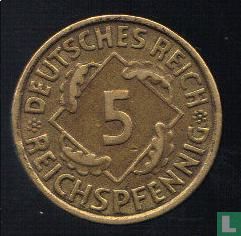 Empire allemand 5 reichspfennig 1936 (J) - Image 2