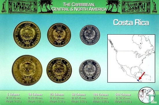 Costa Rica combinatie set "Coins of the World" - Afbeelding 1