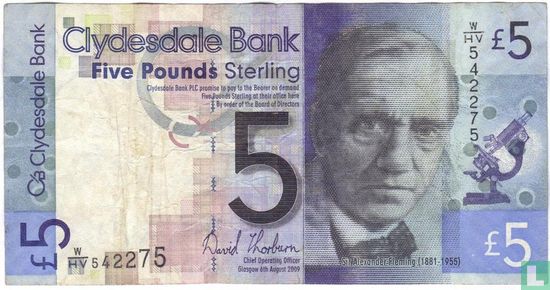 Scotland 5 Pounds 2009 - Image 1
