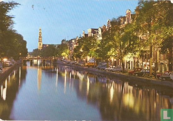 Amsterdam, Prinsengracht met Westertoren - Afbeelding 1