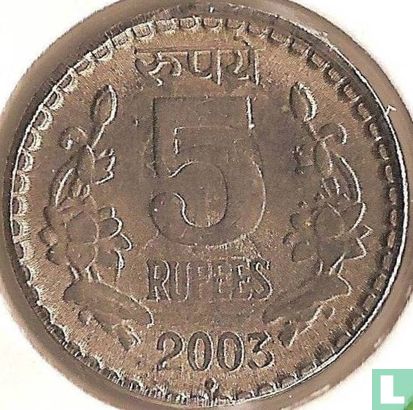 India 5 rupees 2003 (Mumbai) - Image 1