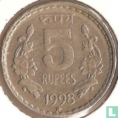 India 5 rupees 1998 (Hyderabad - security edge) - Image 1