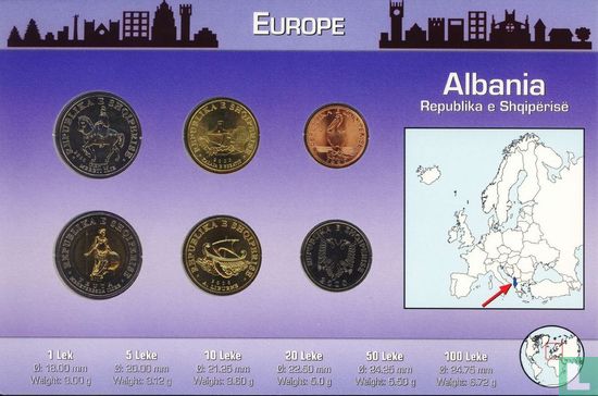 Albanië combinatie set "Coins of the World" - Afbeelding 1