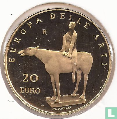 Italy 20 euro 2003 (PROOF) "Europa delle Arti" - Image 2